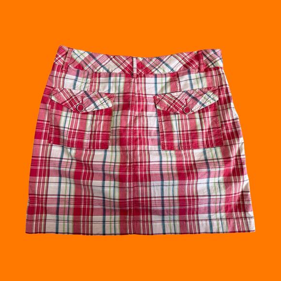 90's 00's vintage plaid high waisted y2k mini skort Size 8 - Picture 4 of 5
